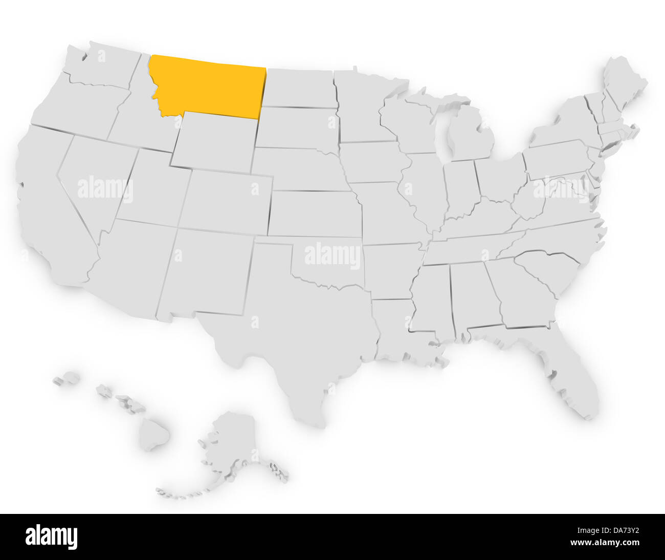 3D Render of Montana
