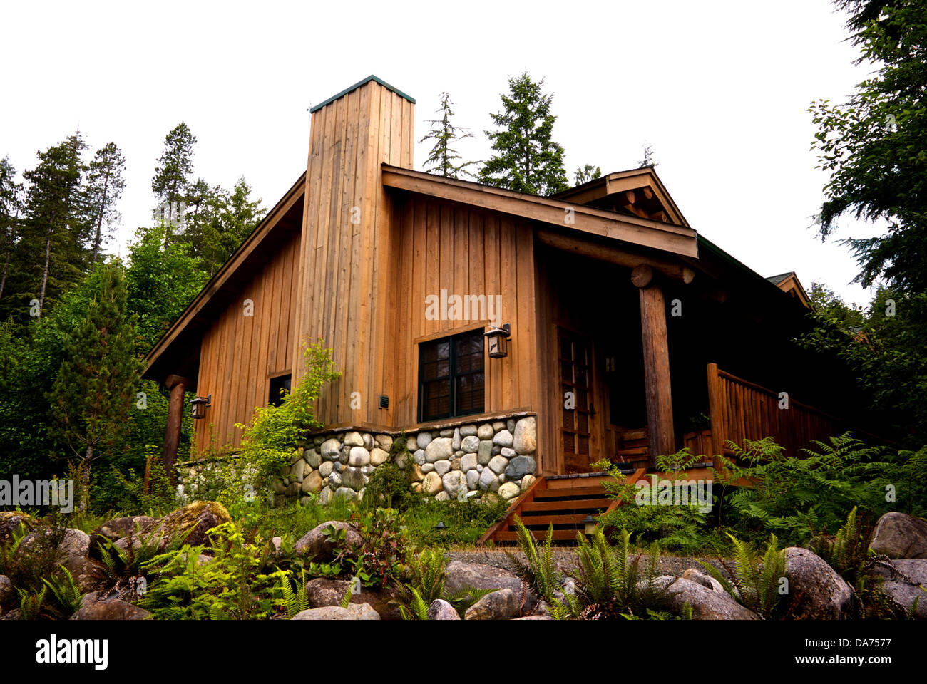 Private guest house accommodations Gold River Lodge BC Stock Photo