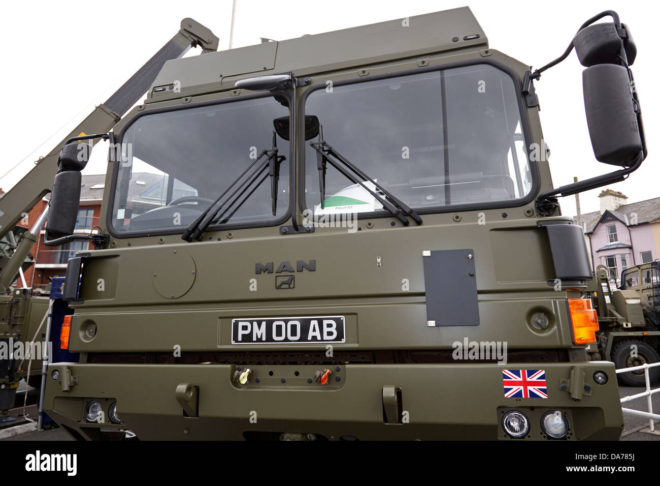 british army man support vehicle on armed forces day display county down northern ireland uk Stock Photo