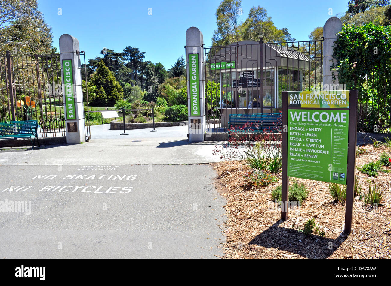 San Francisco Botanical Gardens in Golden Gate Park California US Stock Photo