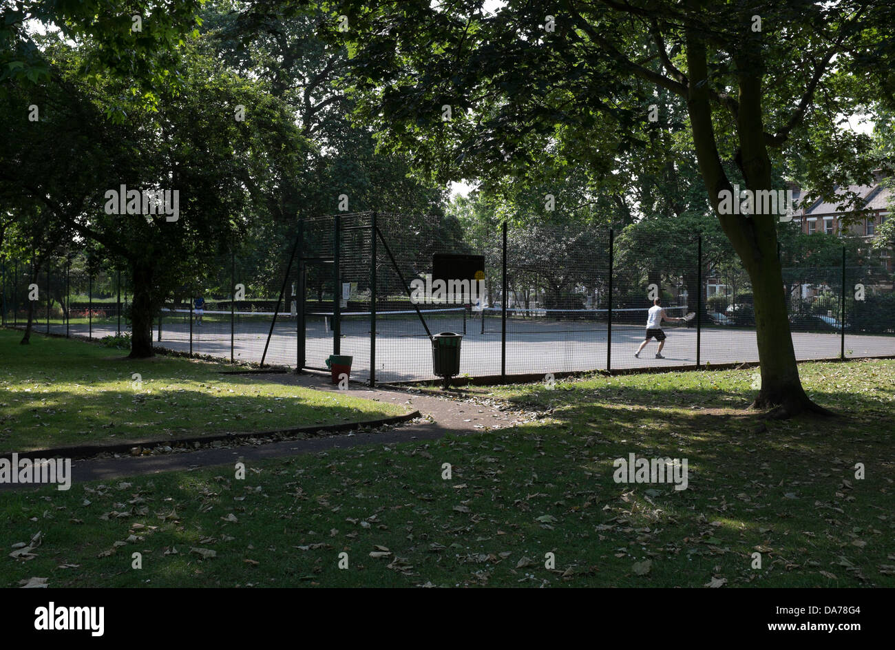 Tennis Courts in Vauxhall Gardens Stock Photo