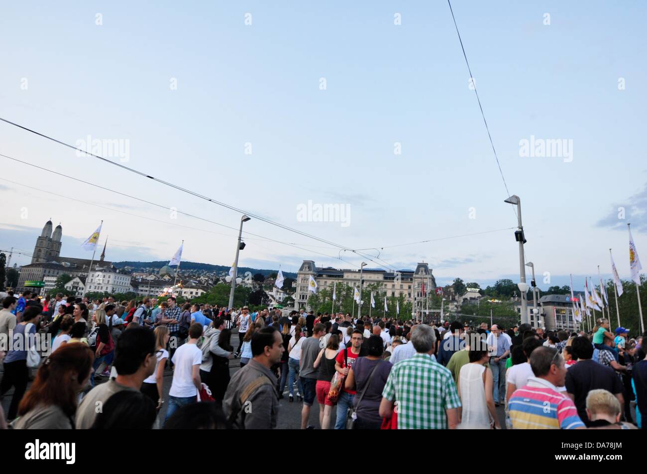 Zurich, Switzerland. 5th July, 2013. In the center of Zurich