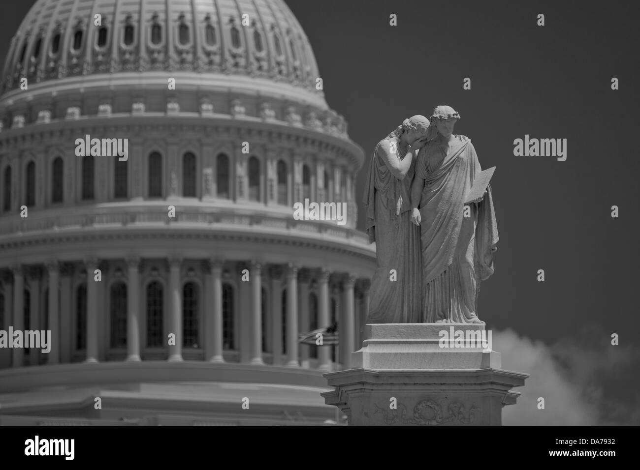 Statue of Grief and History of the Peace Monument at the US Capitol