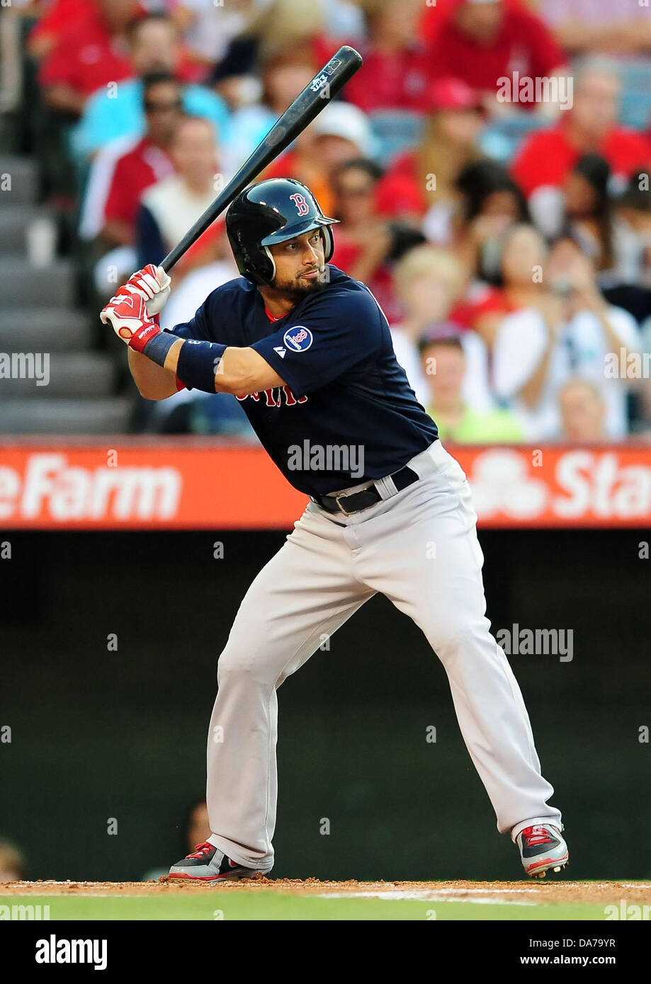 Anaheim, CA.Boston Red Sox right fielder Shane Victorino #18 at