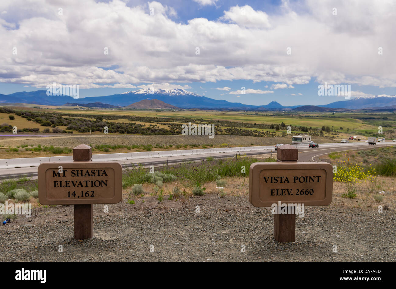 Yreka California United States. View of Mt Shasta from Shasta Valley