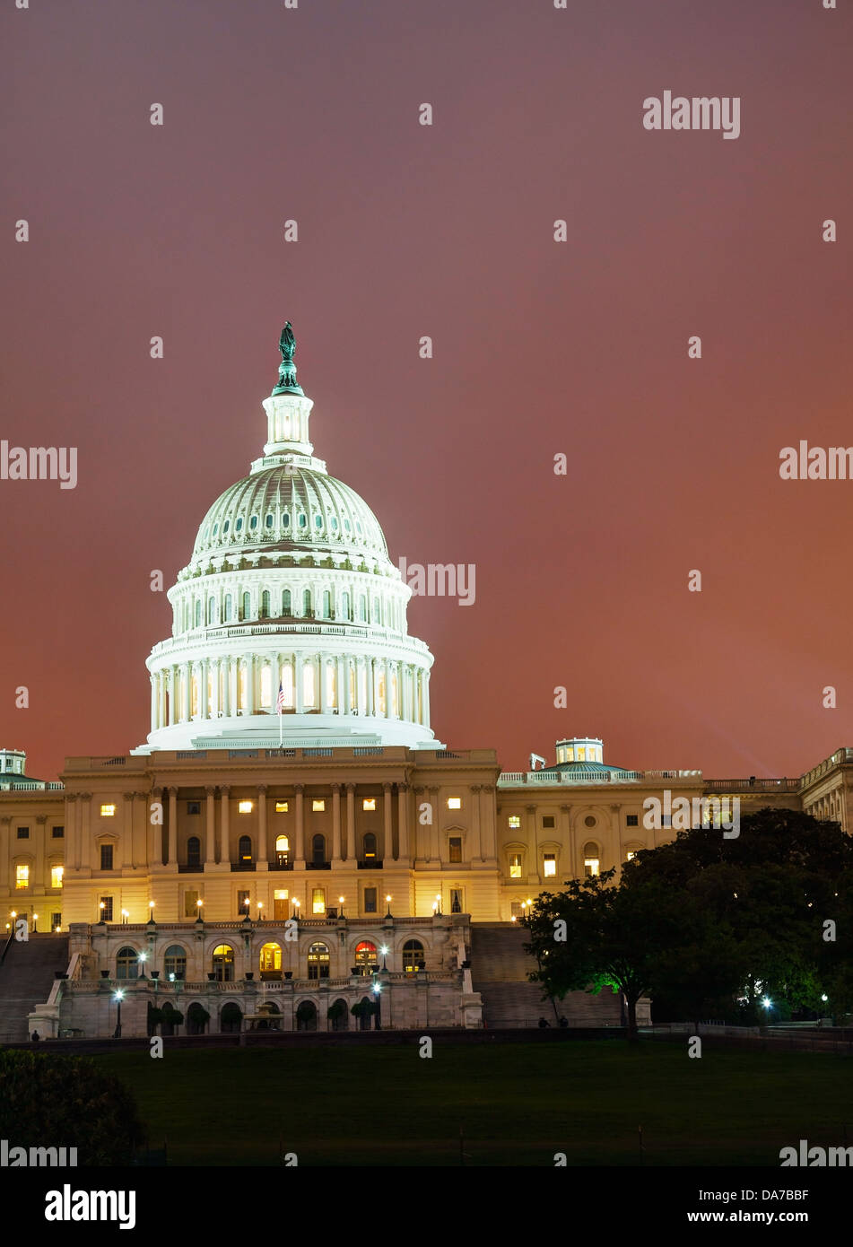 United States Capitol building in Washington, DC at sunset Stock Photo ...