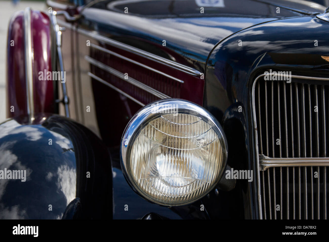 Vintage Cars at a Car Show Stock Photo