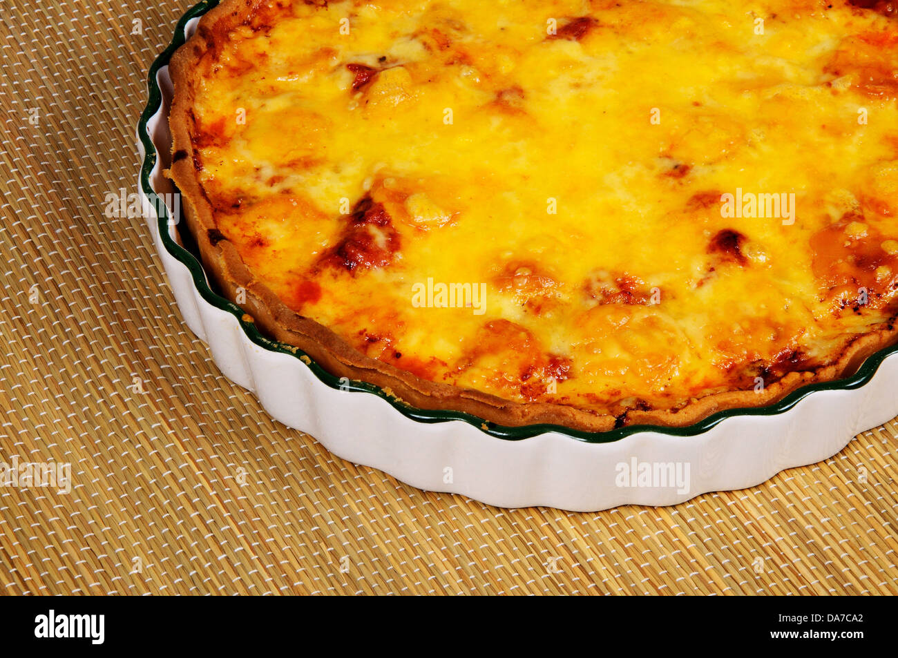 Smoked Mozzarella and sun dried tomato tart Stock Photo Alamy