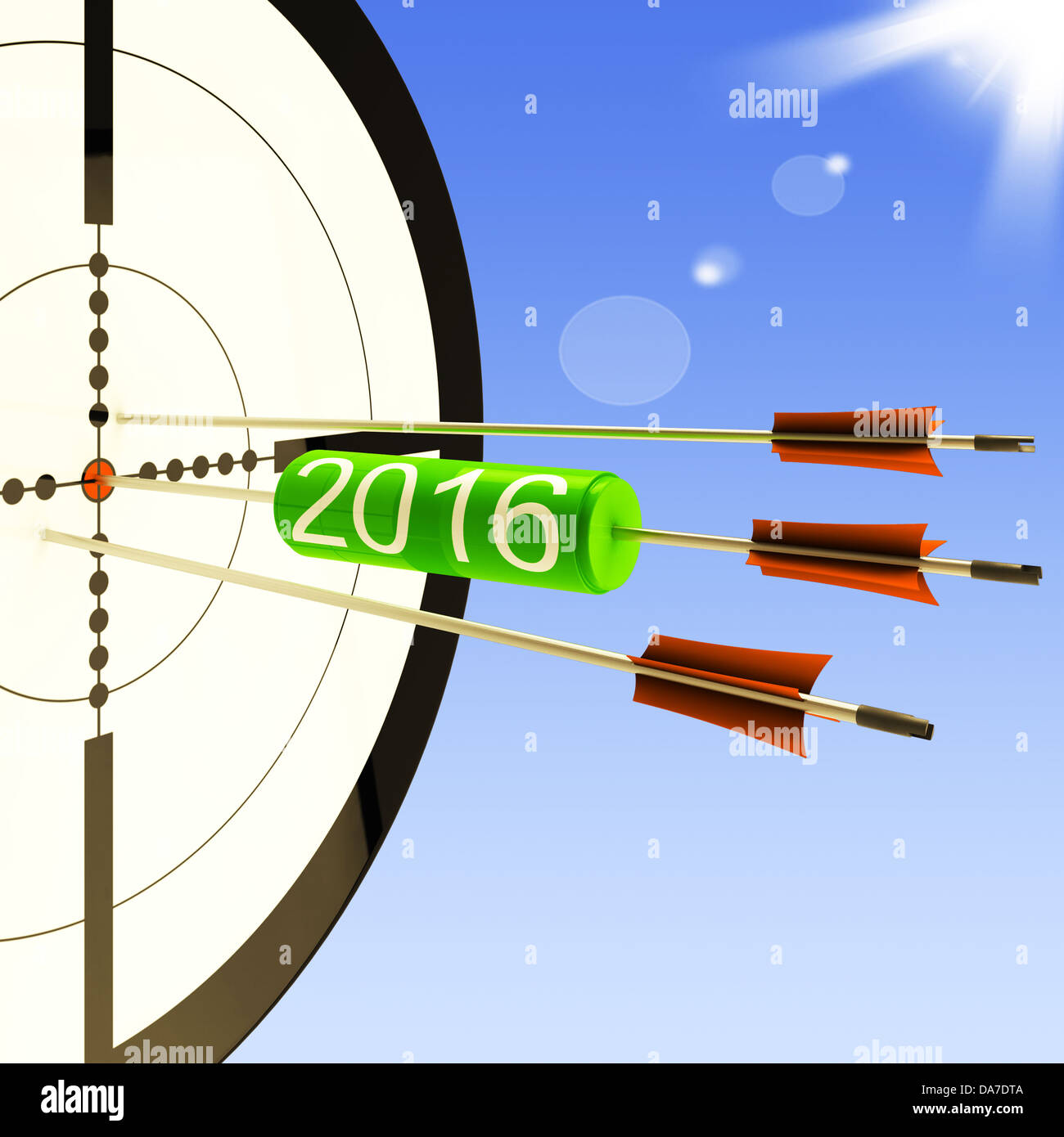 2016 Target Showing Business Plan Progress Forecast Stock Photo - Alamy