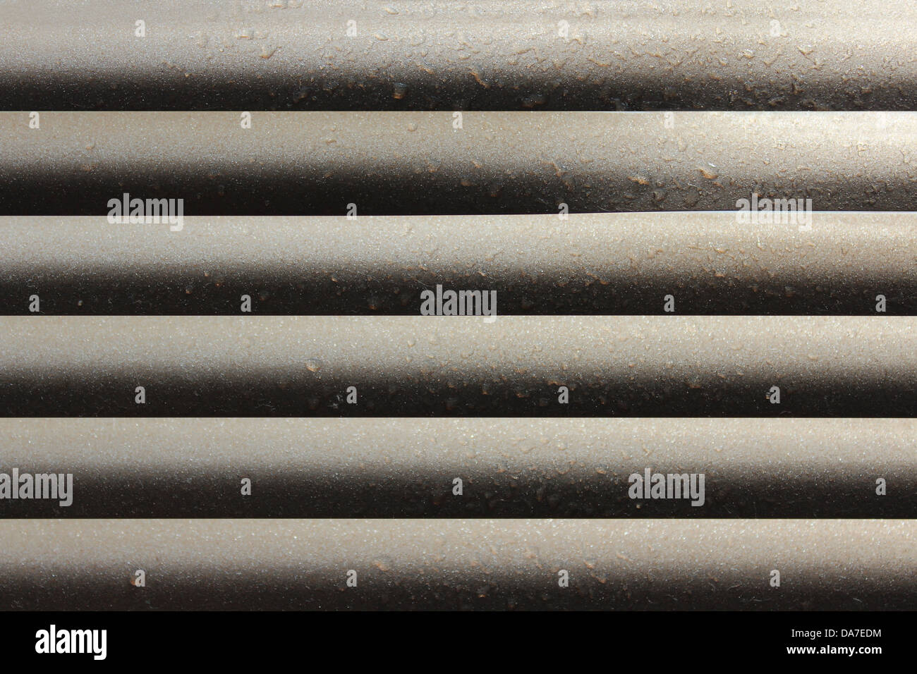 gray strips of jalousie horizontal on the window Stock Photo