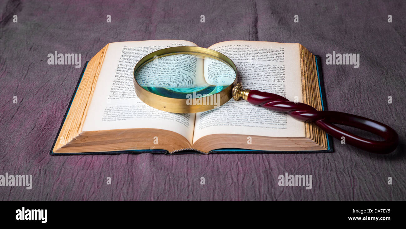 Magnifying Glass Brass Newspaper, Books Reading, Magnifier