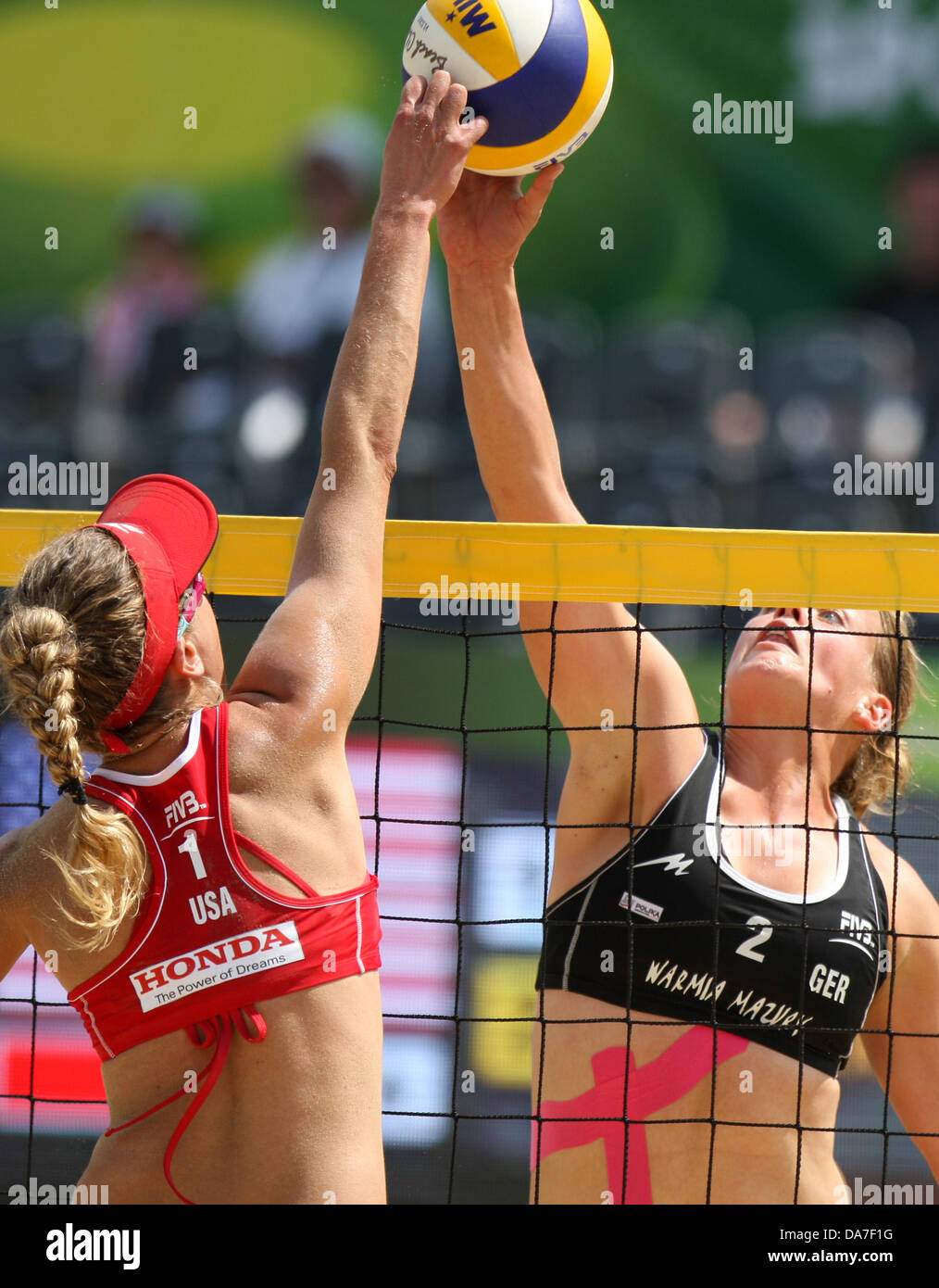 Stare Jablonki, Poland. 6th July, 2013. Beach Volleyball World