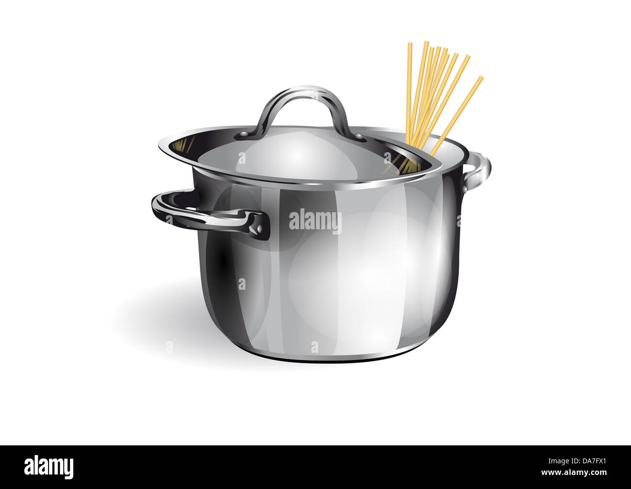 saucepan with spaghetti Stock Photo Alamy