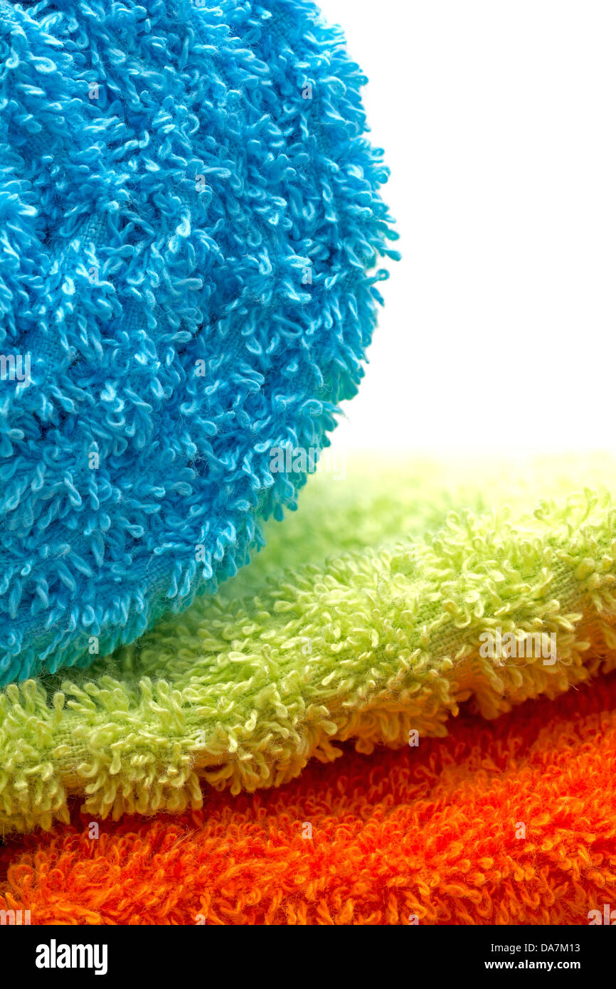 colorful bath towels Stock Photo Alamy