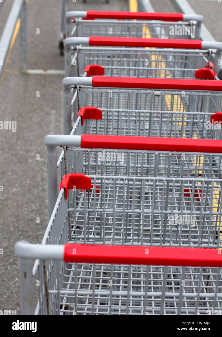 grocery carts Stock Photo