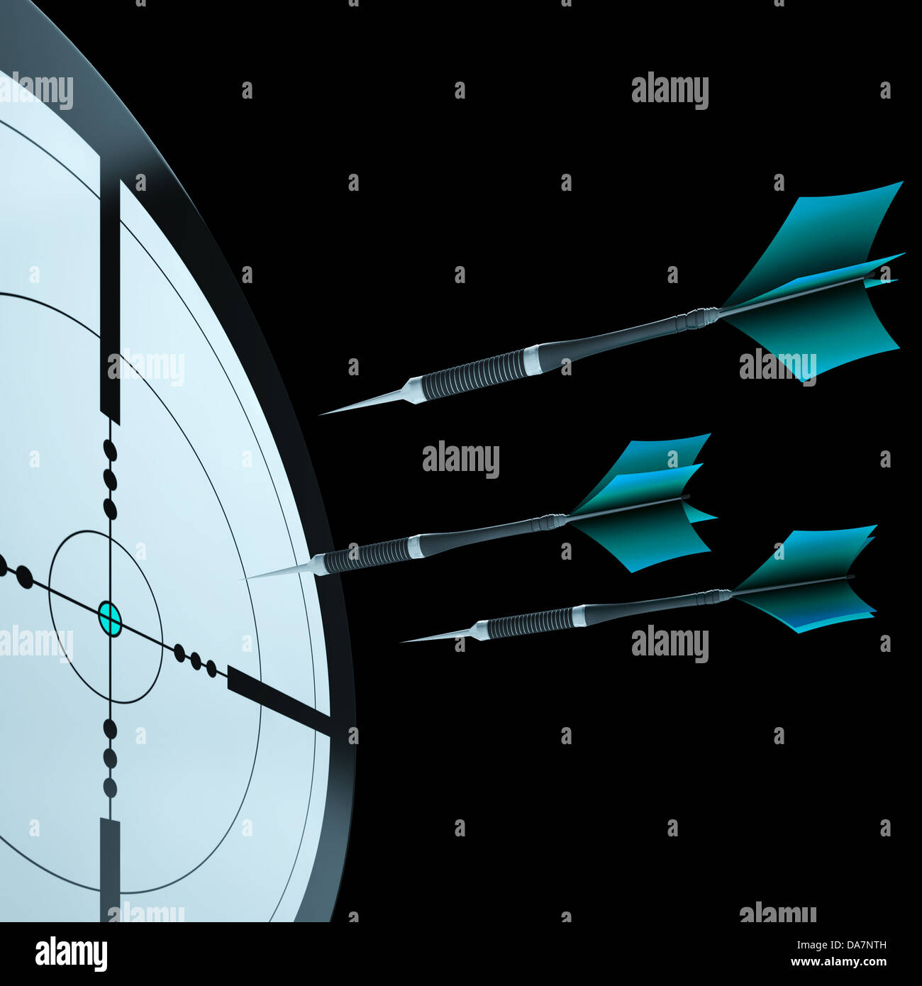 Arrows Aiming Target Showing Focusing And Aiming Stock Photo Alamy