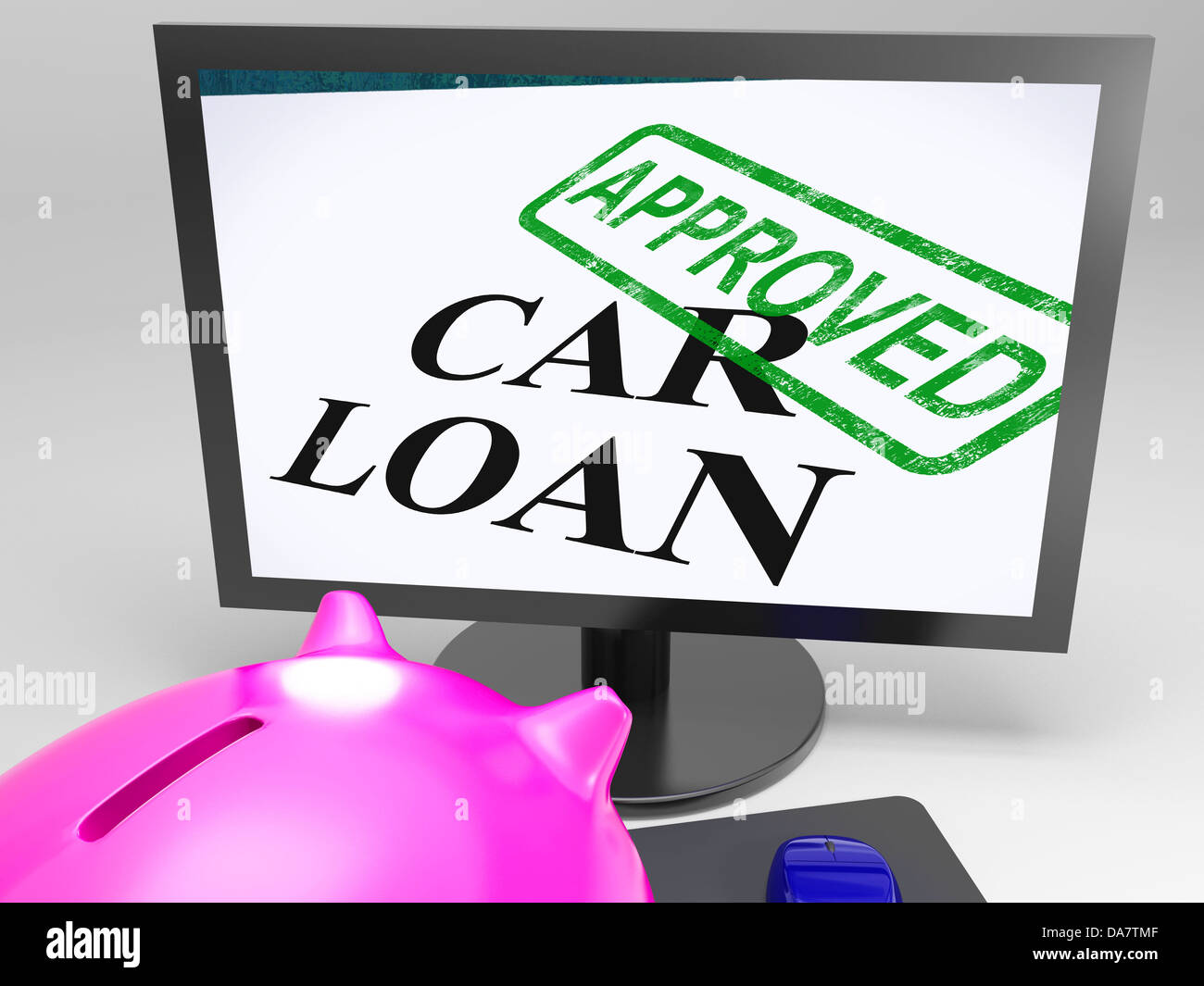 Car Loan Approved Showing Vehicle Credit Confirmed Stock Photo Alamy