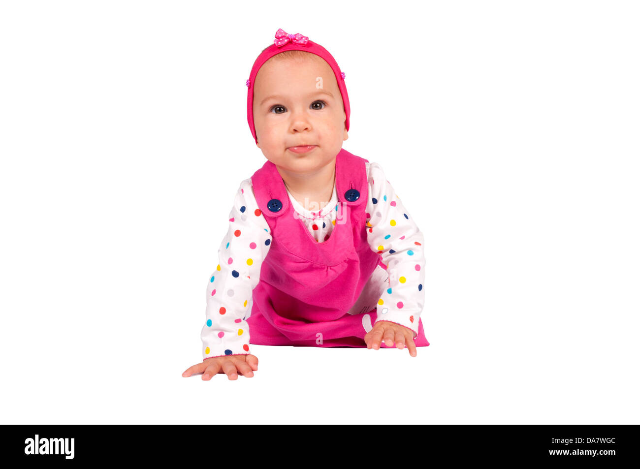 Baby girl isolated on white background Stock Photo - Alamy