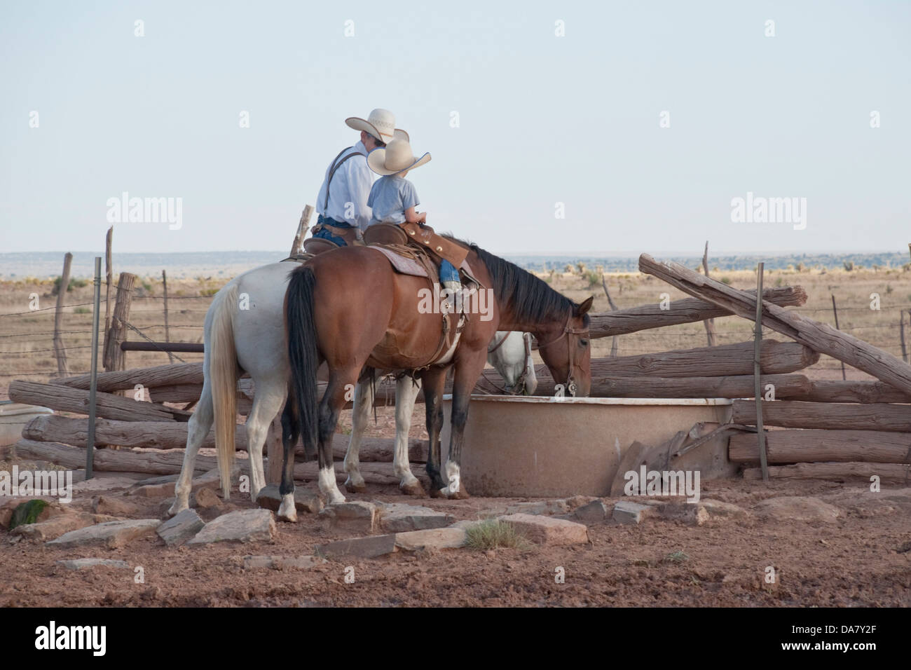 Two cowboys riding horses hires stock photography and images Alamy