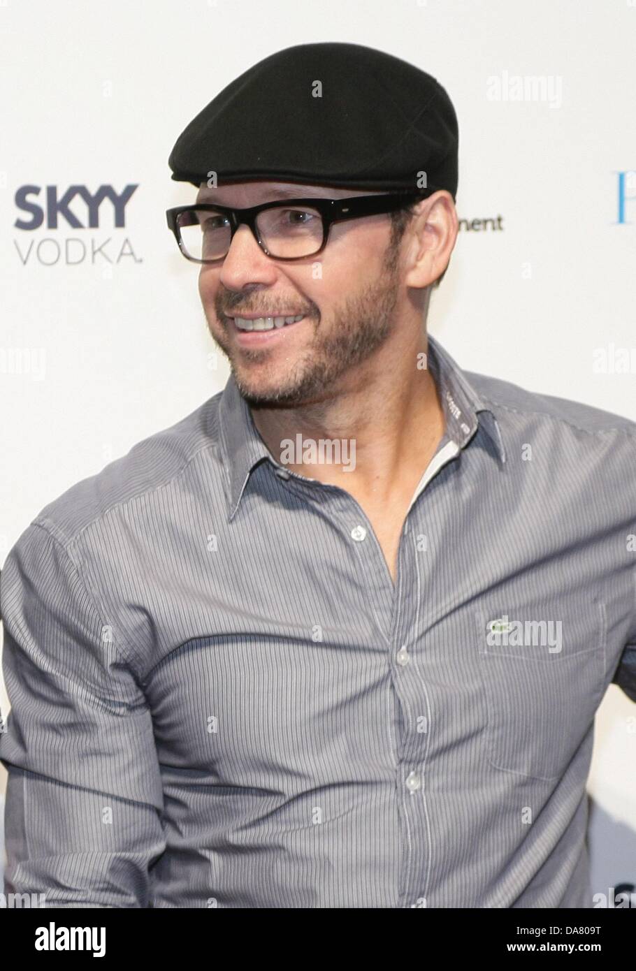 Las Vegas, NV. 6th July, 2013. Jordan Knight, Donnie Wahlberg at arrivals for New Kids On The Block (NKOTB) Host at PURE, PURE Nightclub at Caesars Palace, Las Vegas, NV July 6, 2013. Credit:  James Atoa/Everett Collection/Alamy Live News Stock Photo