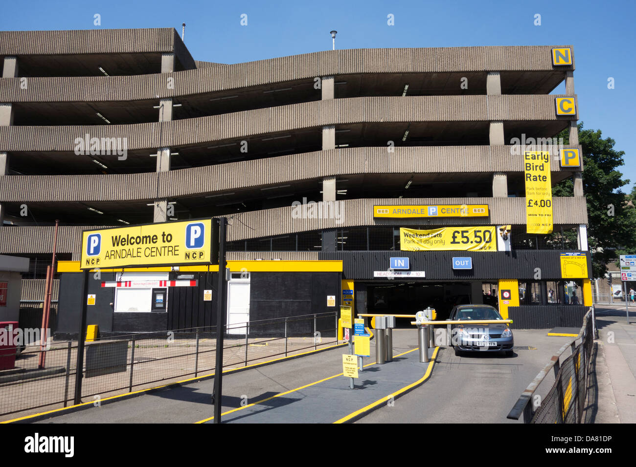 The NCP multi-storey car park, Maid Marion Way, Nottingham, England, U.K. Stock Photo