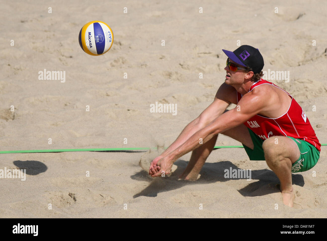 July 6, 2013 - 06.07.2013, Stare Jablonki, siatkowka, volleyball, Mistrzostwa Swiata w siatkowce plazowej, Beach Volleyball World CHampionships, Chaim Schalk (CAN), fot. Tomasz Jastrzebowski / Foto Olimpik Stock Photo