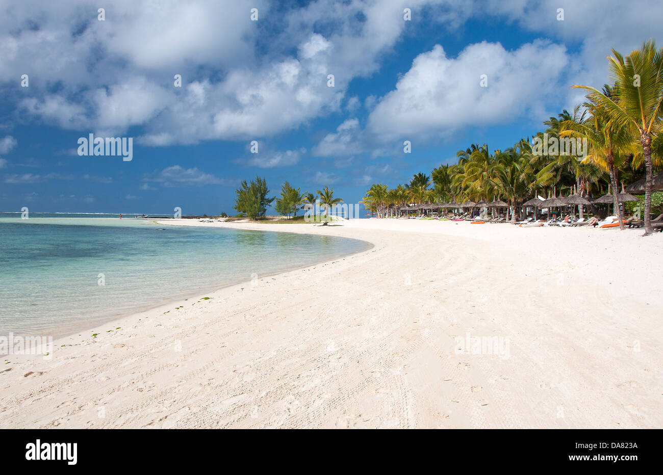 Tropical beach in Belle Mare, Mauritius Stock Photo - Alamy