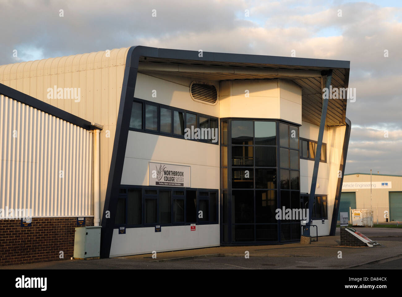 Late evening sun on industrial units / building at Shoreham (Brighton