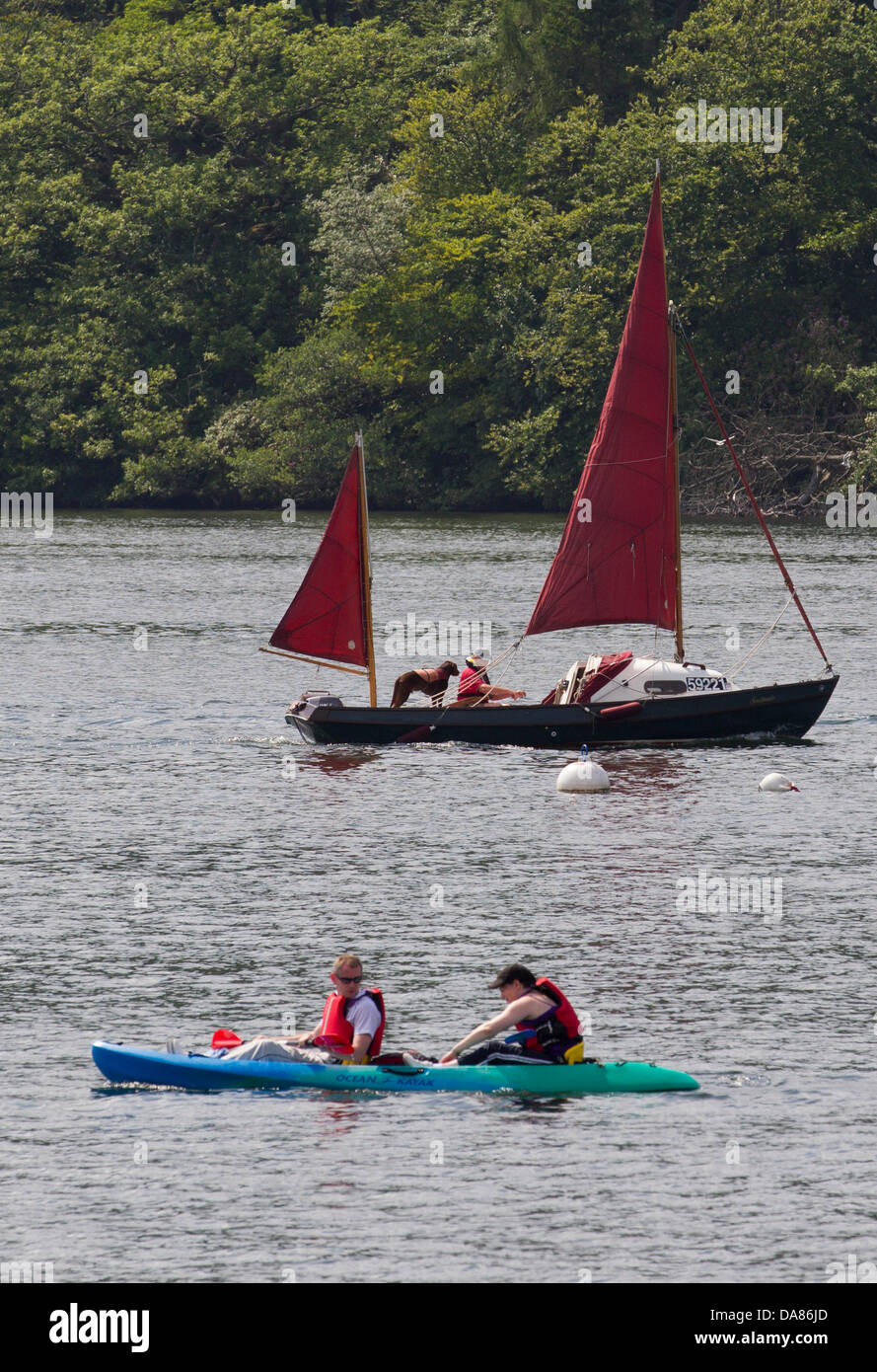 Bowness on Lake Windermere, Cumbria, UK. July 07th, 2013. People making
