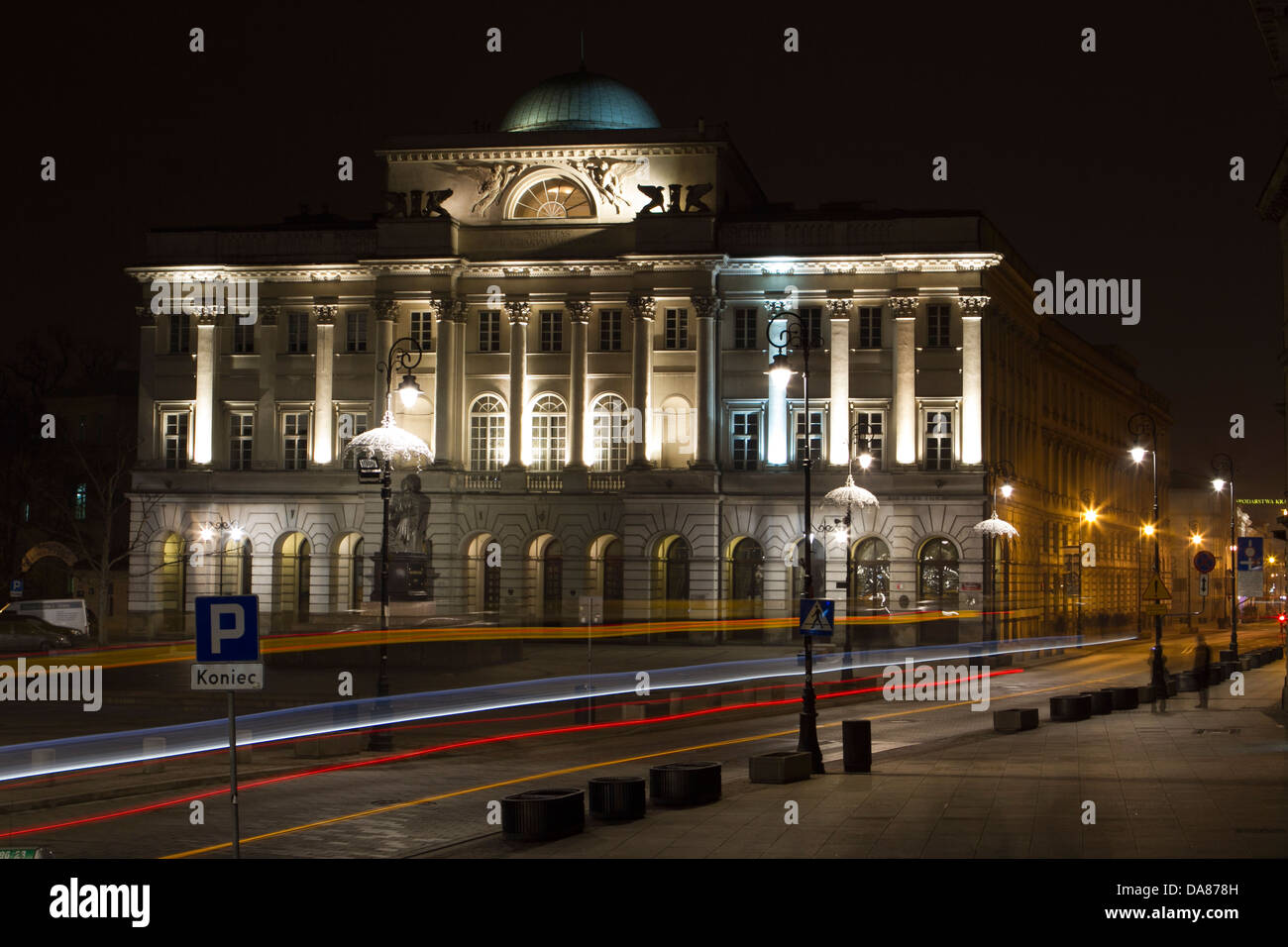 Staszic Palace, Seat of Polish Academy of Sciences Stock Photo