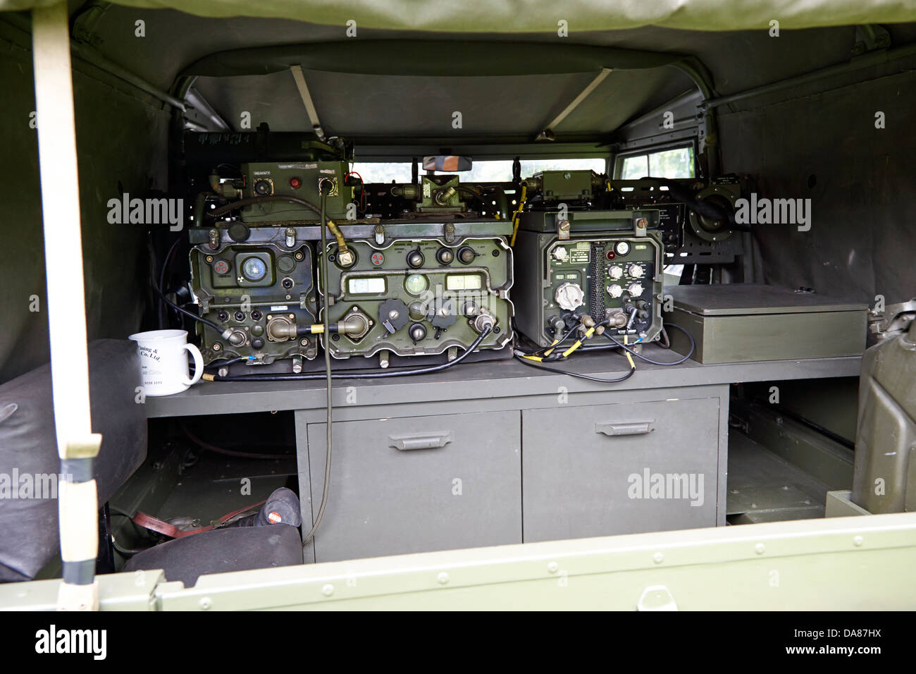 vintage british army military radio communications gear on display county  down northern ireland uk Stock Photo - Alamy