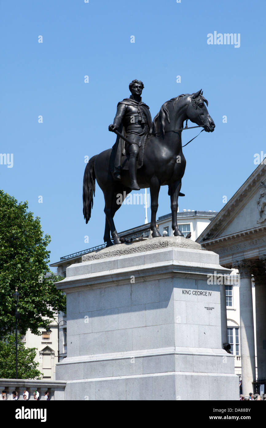 Statue of King VI in London's Trafalgar Square Stock Photo Alamy