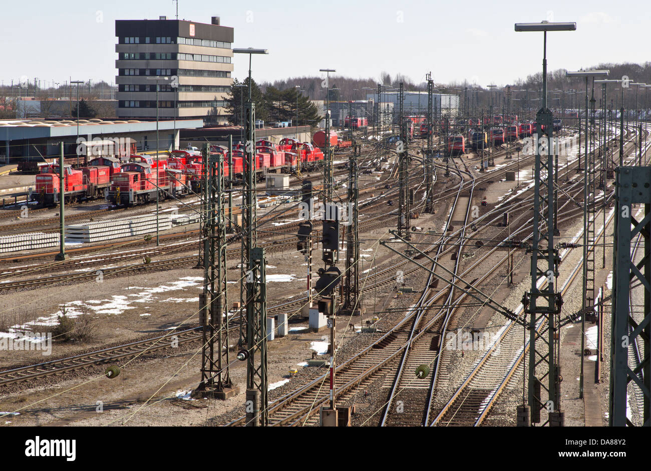 Shunting station Stock Photo