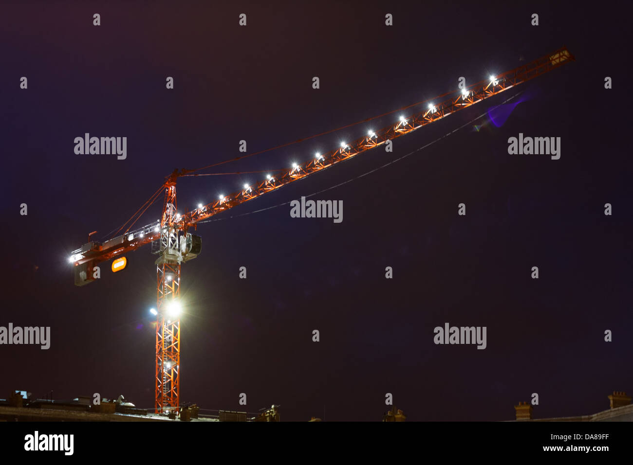 Tower crane night paris france hires stock photography and images Alamy