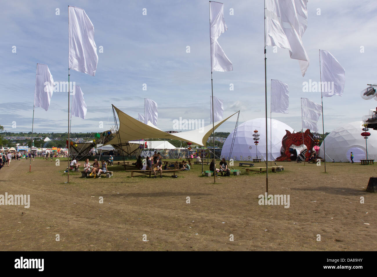 Glade Lounge at the Glastonbury Festival 2013 Stock Photo