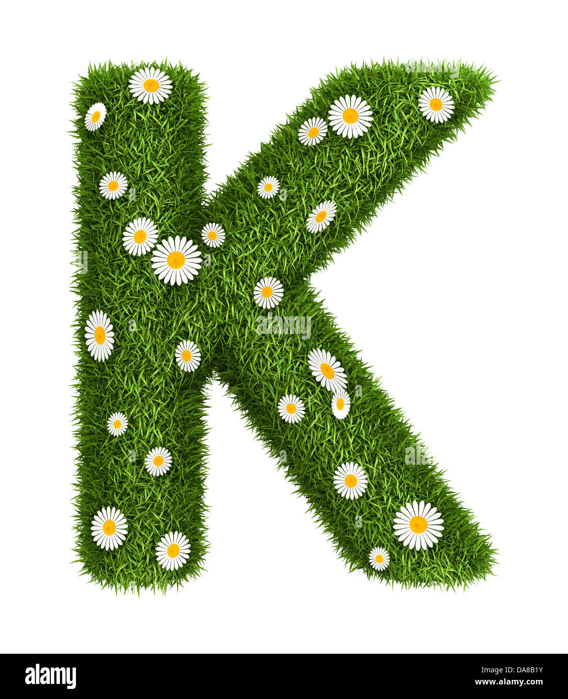 Natural grass letter K Stock Photo Alamy