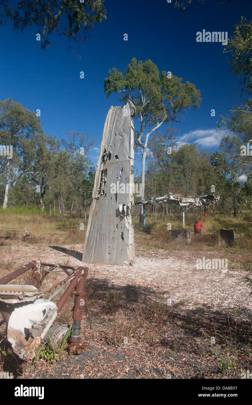 Site of DC3 crash in November 1943 which killed 14 Australian and 5 US servicemen Near Rolleston Central Queensland Australia Stock Photo