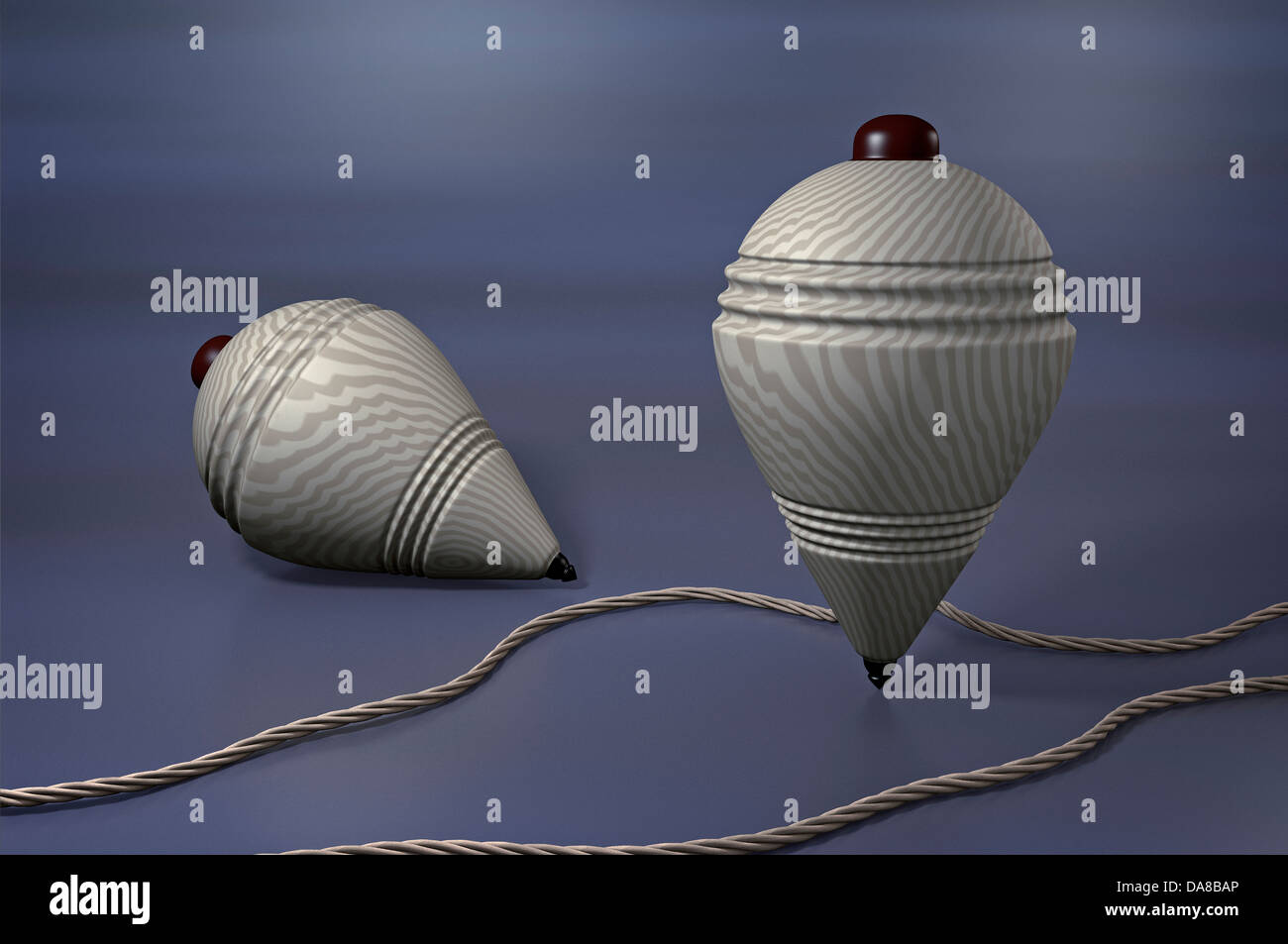 the spinning top game, illustration, 3d Stock Photo Alamy