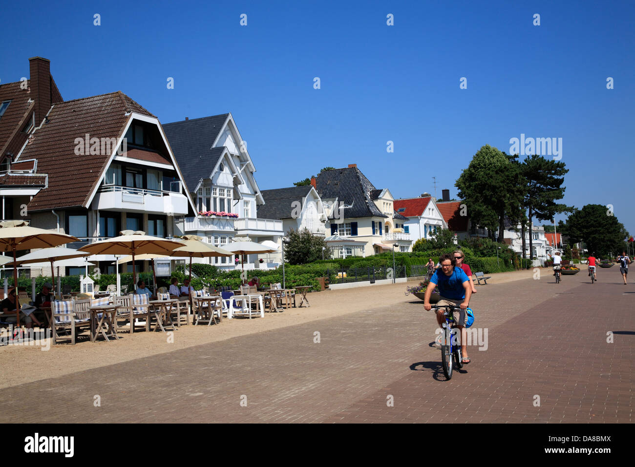 Promenade in Luebeck Travemuende, Schleswig-Holstein, Baltic Sea coast, Germany, Europe Stock Photo