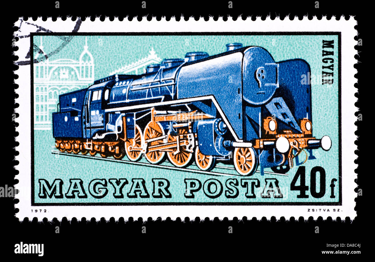 Postage Stamp From Hungary Depicting A Hungarian Steam Locomotive Stock   Postage Stamp From Hungary Depicting A Hungarian Steam Locomotive DA8C4J 