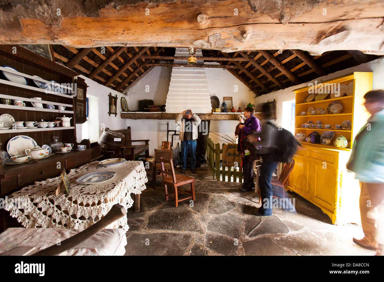 Displays show the life of rural peat cutters inside the cottages of the
