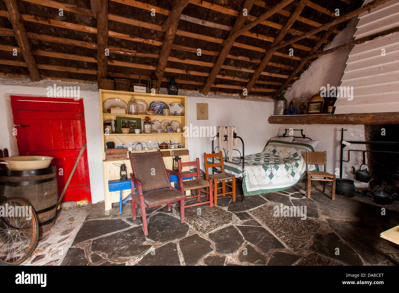 Displays show the life of rural peat cutters inside the cottages of the