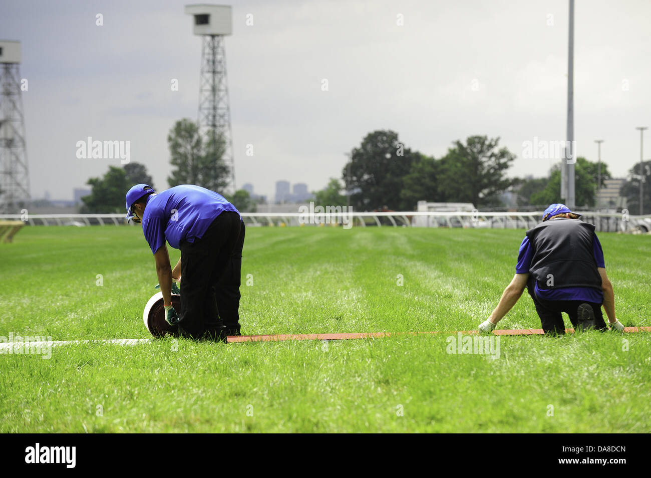 Toronto, Ontario, USA. 7th July, 2013. Rolling out the red carpet at Queen's Plate at Woodbine Raceway in Toronto, Canada on July 07, 2013. Credit:  Victor Biro/Eclipse/ZUMAPRESS.com/Alamy Live News Stock Photo