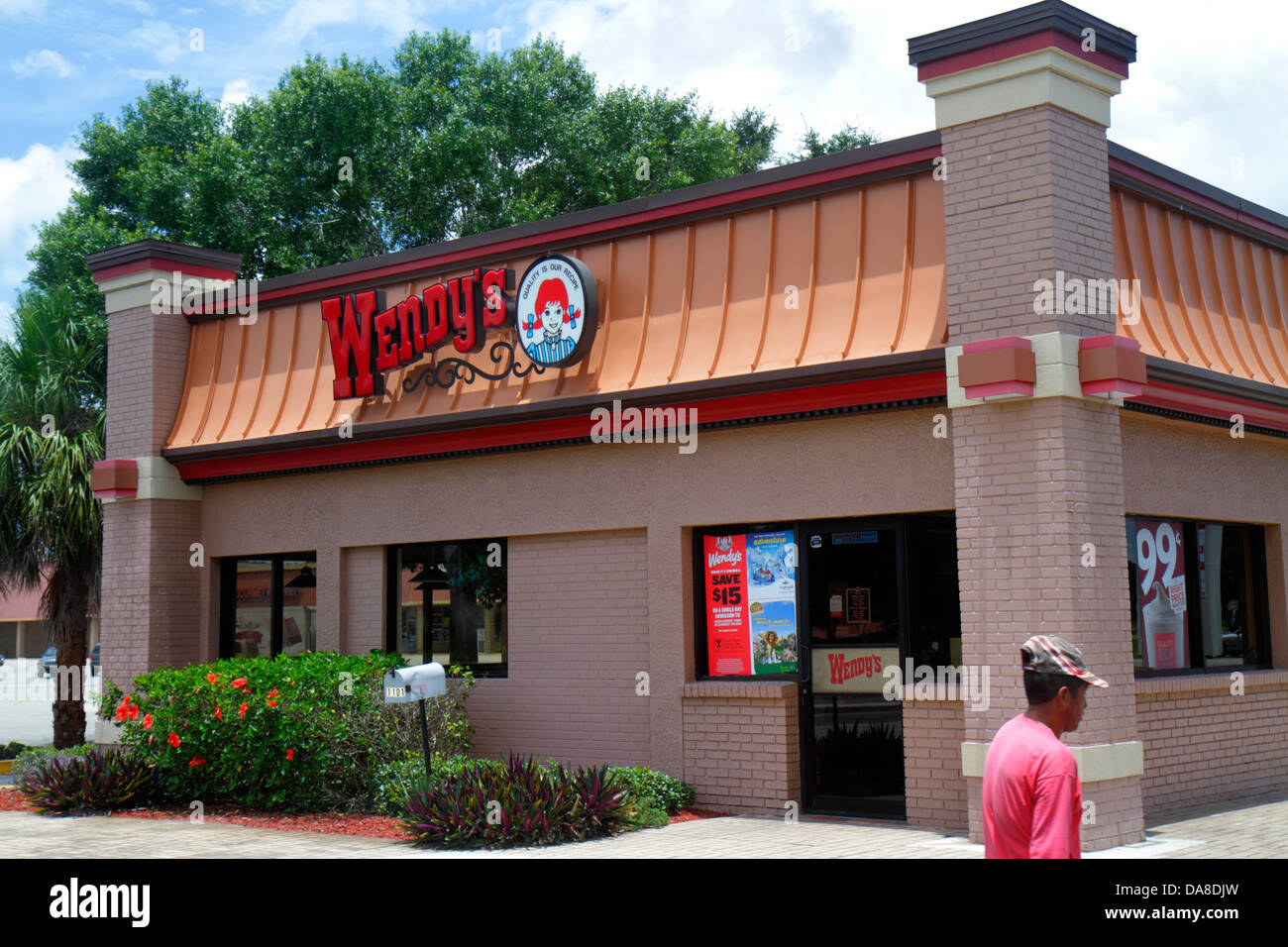 Florida Immokalee Wendy's fast food restaurant front entrance Stock