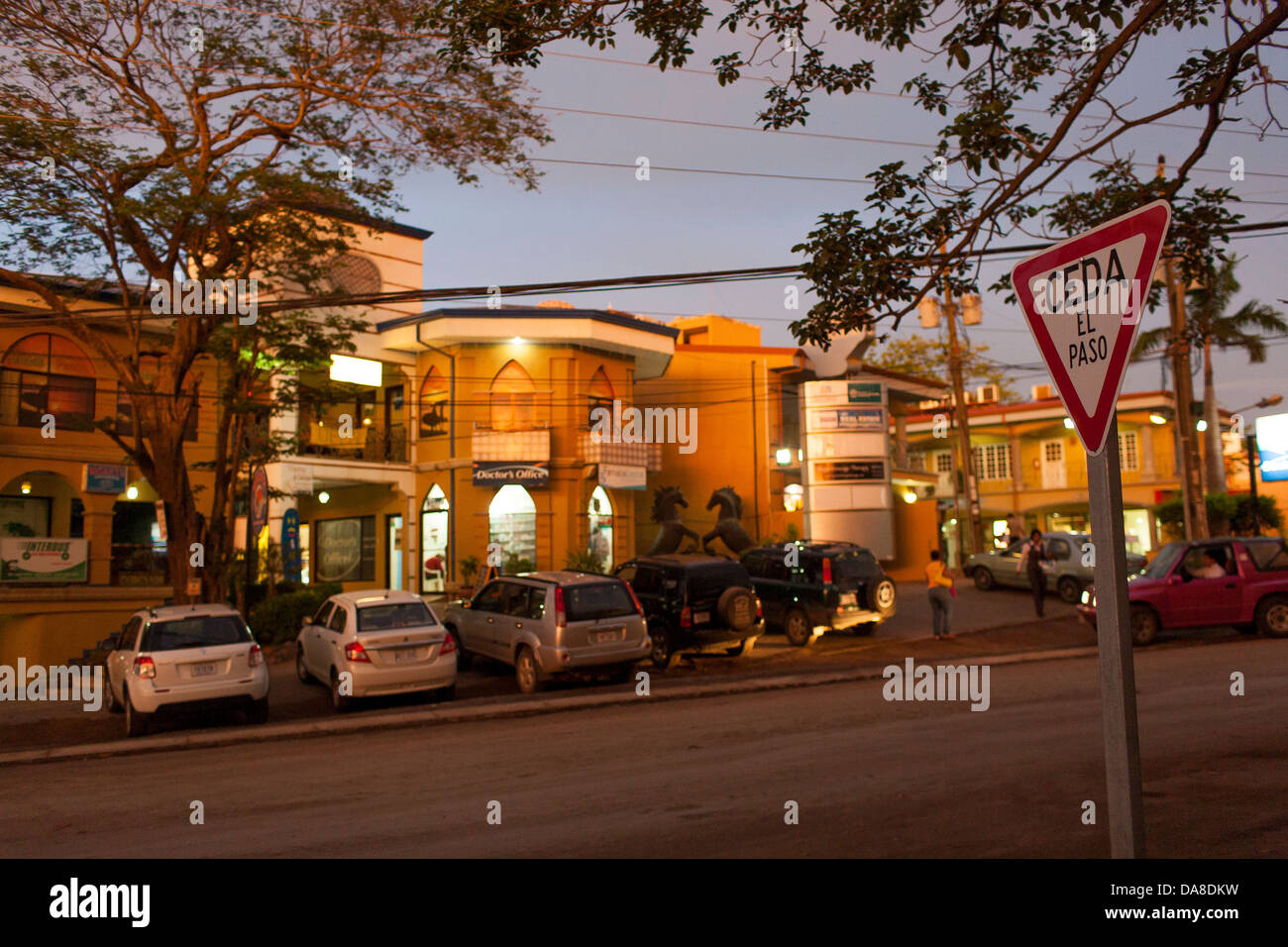 A View Of The Street And Shops And Cars At Dusk In Downtown Central Stock Photo Alamy A View Of The Street And Shops And Cars At Dusk In Downtown Central Stock Photo Alamy