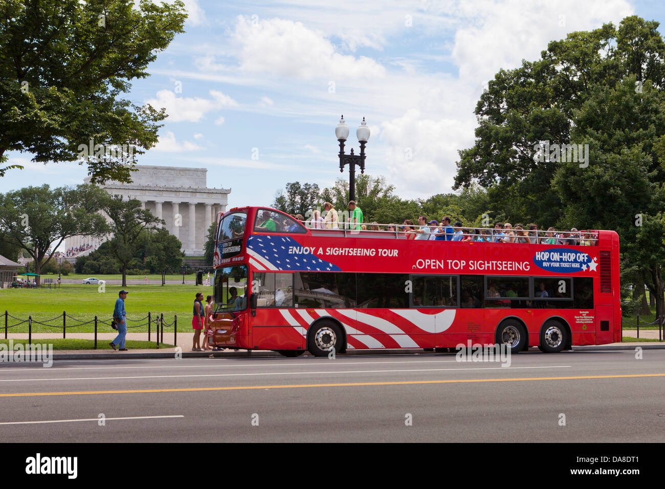 Open Top Tour Bus Washington Dc Usa Stock Photo 57964145 Alamy