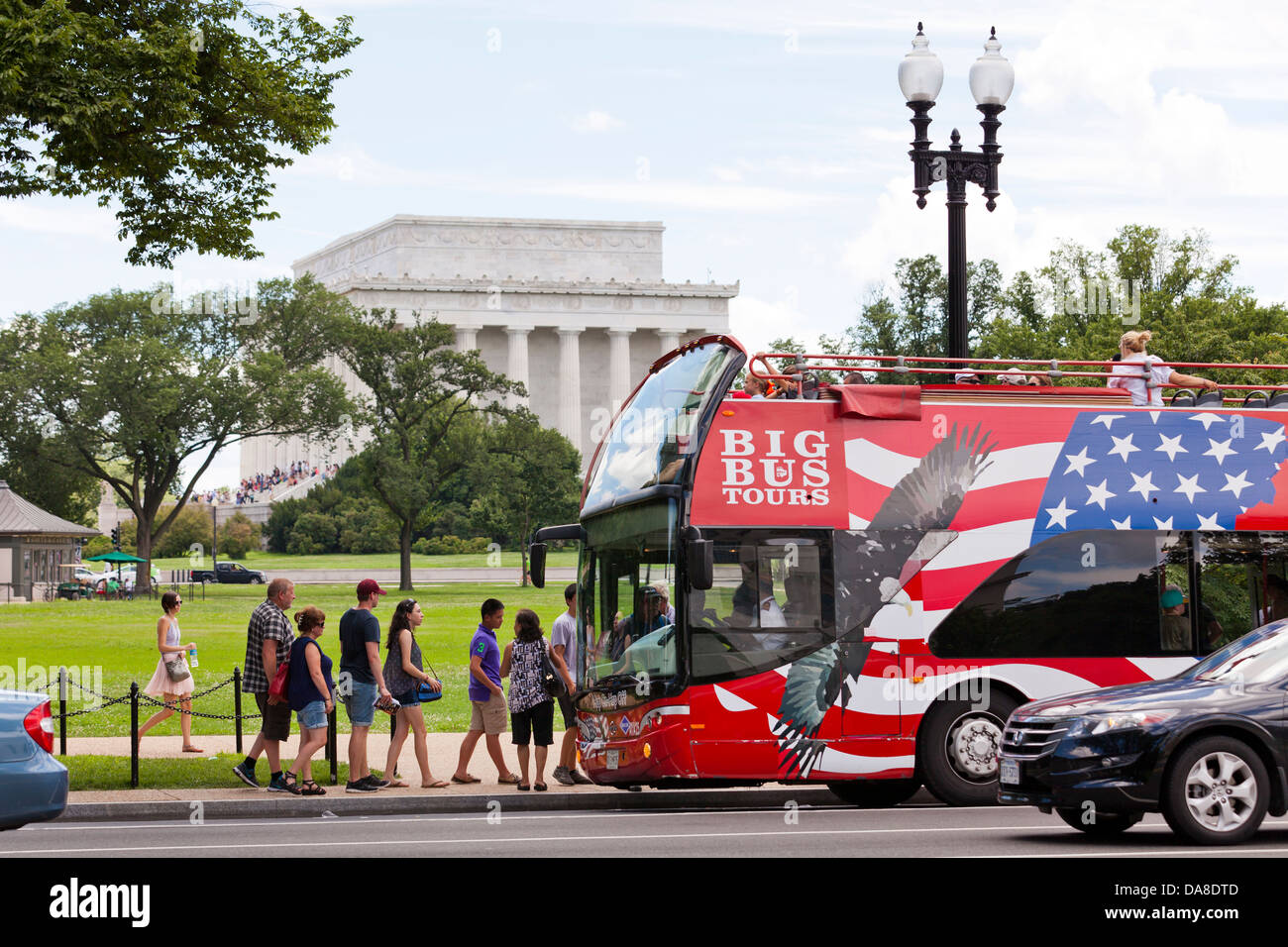 Open top tour bus  - Washington, DC USA Stock Photo