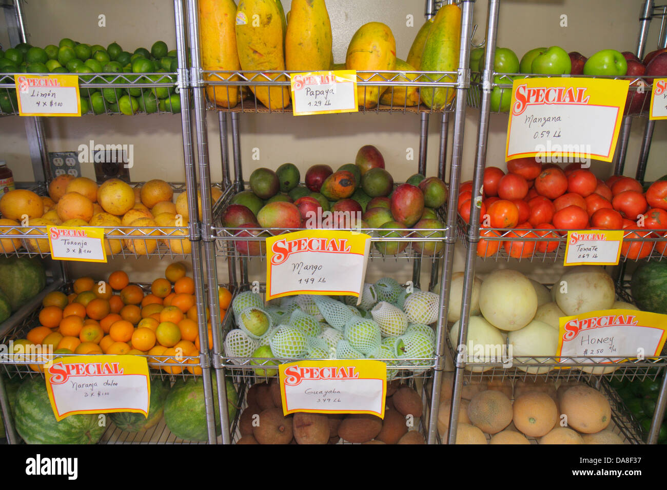 Miami Florida El Palacio De Los Jugos fruit produce sale tropical Stock