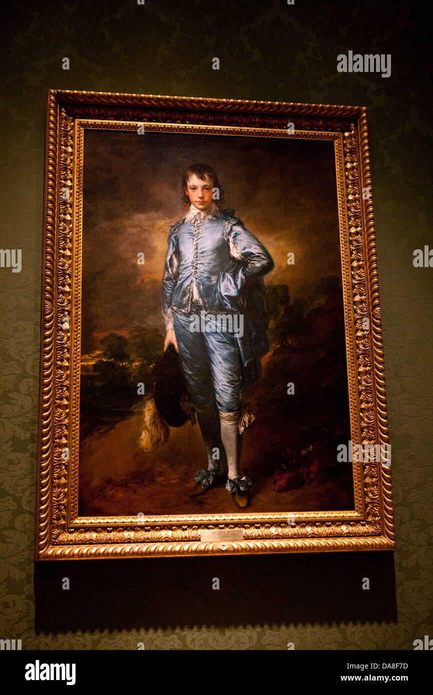 The Blue Boy painting by Thomas Gainsborough (ca 1770), The Huntington Library, Art Collection, and Botanical Gardens San Marino, California, United States of America Stock Photo