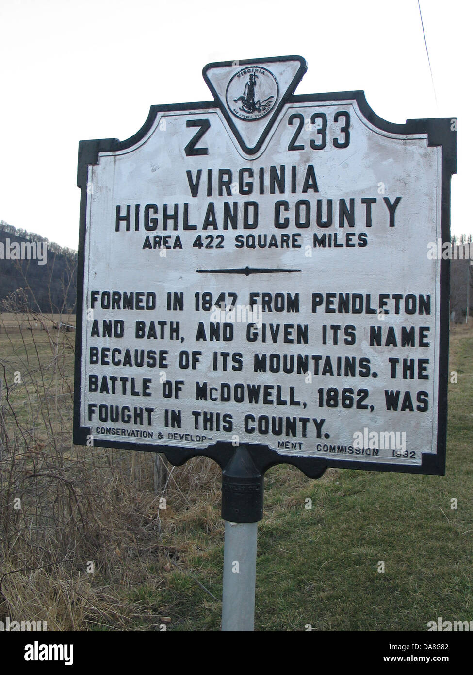 VIRGINIA HIGHLAND COUNTY Area 422 Square Miles Formed in 1847 from